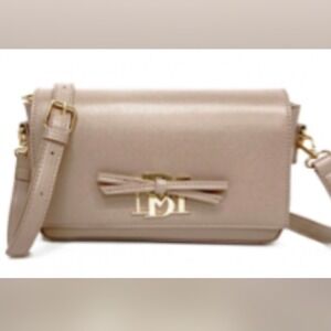 Badgley Mischka Blush Crossbody Bag with Bow, Flap‎ Closure, New with Tags